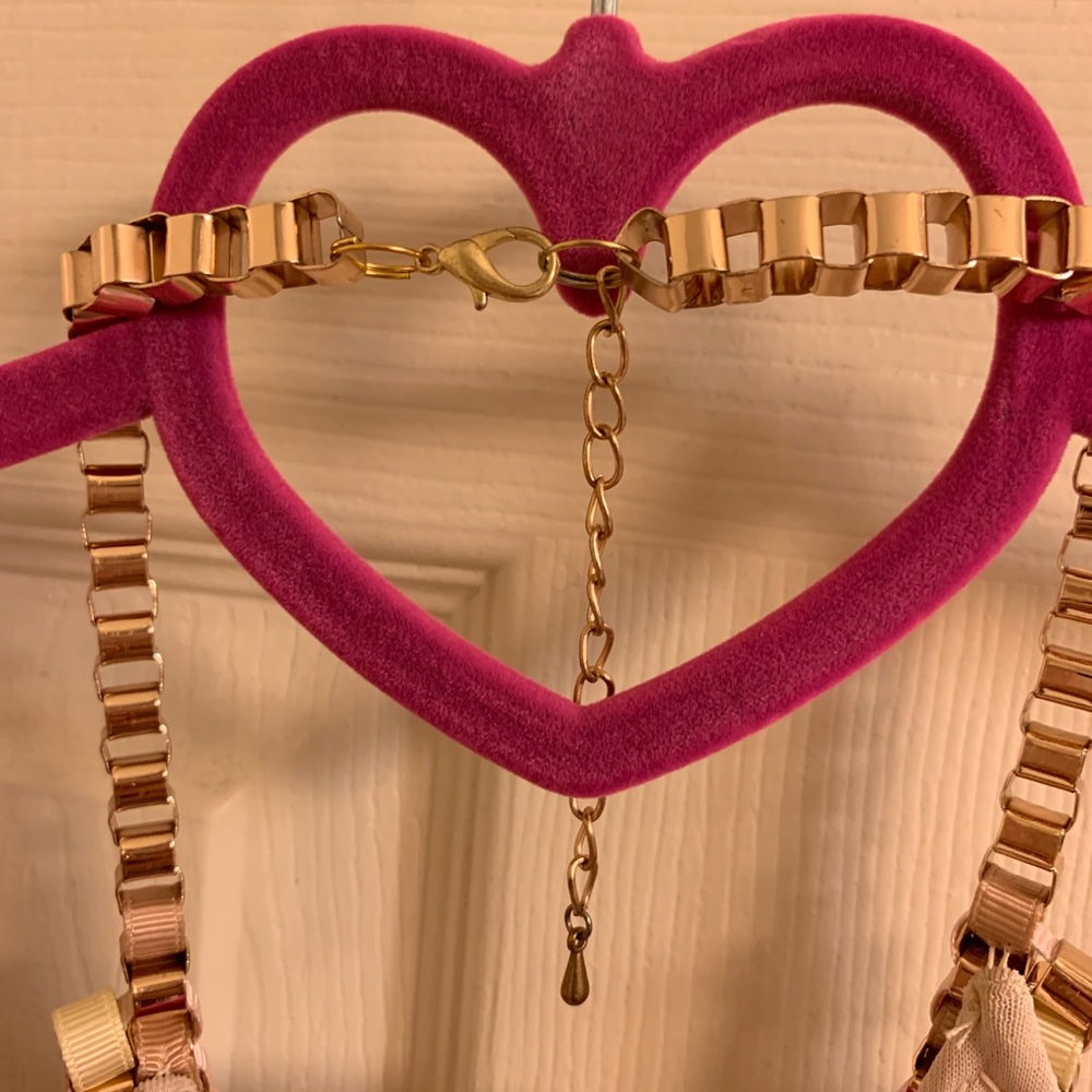 Beige halter dress w/ attached adjustable necklace - Picture 8 of 8